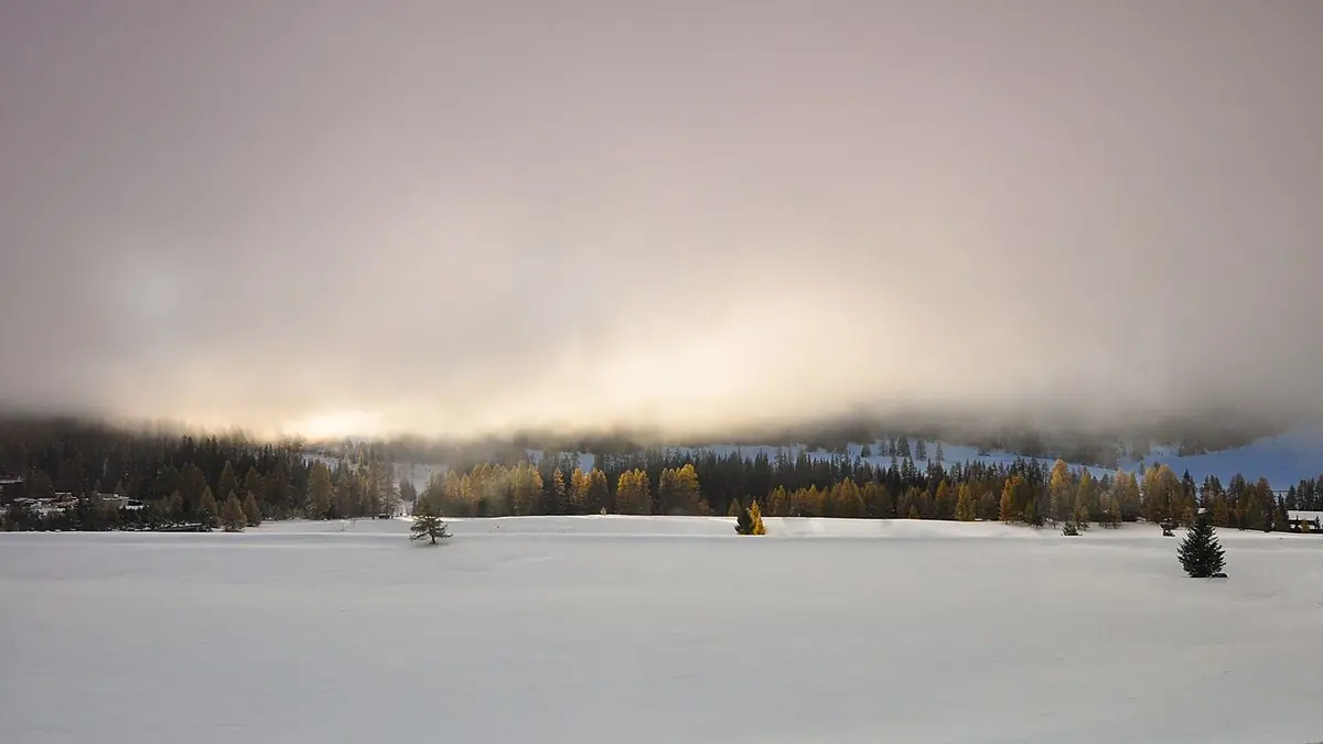 Stock photo: winter landscape in the Alps