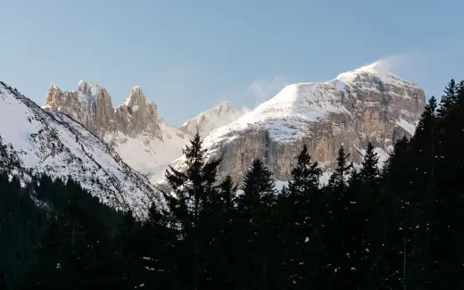 Stock photo: winter landscape in the Alps